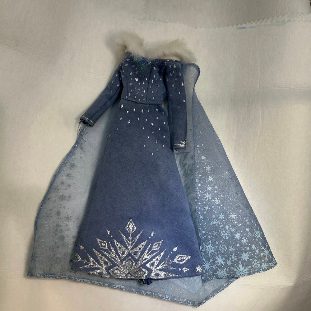 Disney Elsa doll dress w/ cape, Frozen Olaf's Adventure, Dress Only Blue Disney